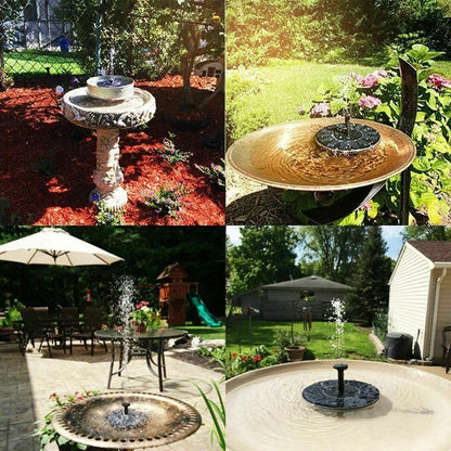 Solar Floating Fountain Pump - Bird Bath with 4 Nozzles for Garden & Pond Decor