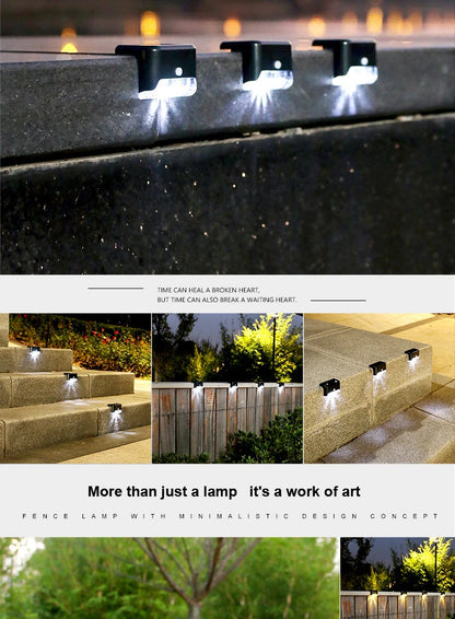 LED Solar Lights - Outdoor IP65 Garden & Deck Lighting for Fence/Courtyard