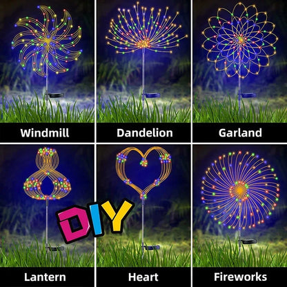 Solar LED Firework Fairy Lights