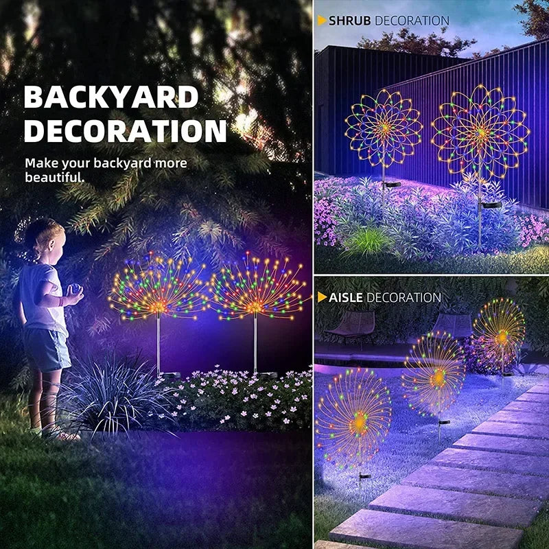 Solar LED Firework Fairy Lights