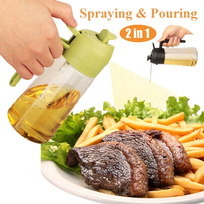 2-in-1 Olive Oil Dispenser and Sprayer - 16oz