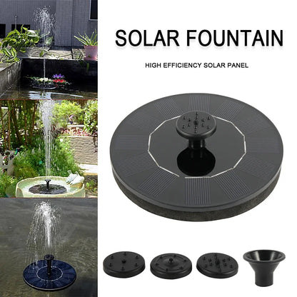 Solar Floating Fountain Pump - Bird Bath with 4 Nozzles for Garden & Pond Decor